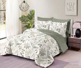 КПБ семейный поплин Оливковая коллекция Реноме 