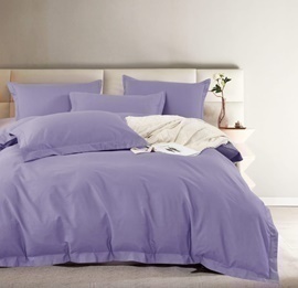 КПБ сатин-люкс CR однотонный с простыней на резинке Ретро-Уют