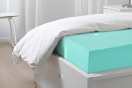 Простыня трикотажная 140*200*20 на резинке Экотекс Скидка 10%<140*200*20, ментоловый 2 спальный>